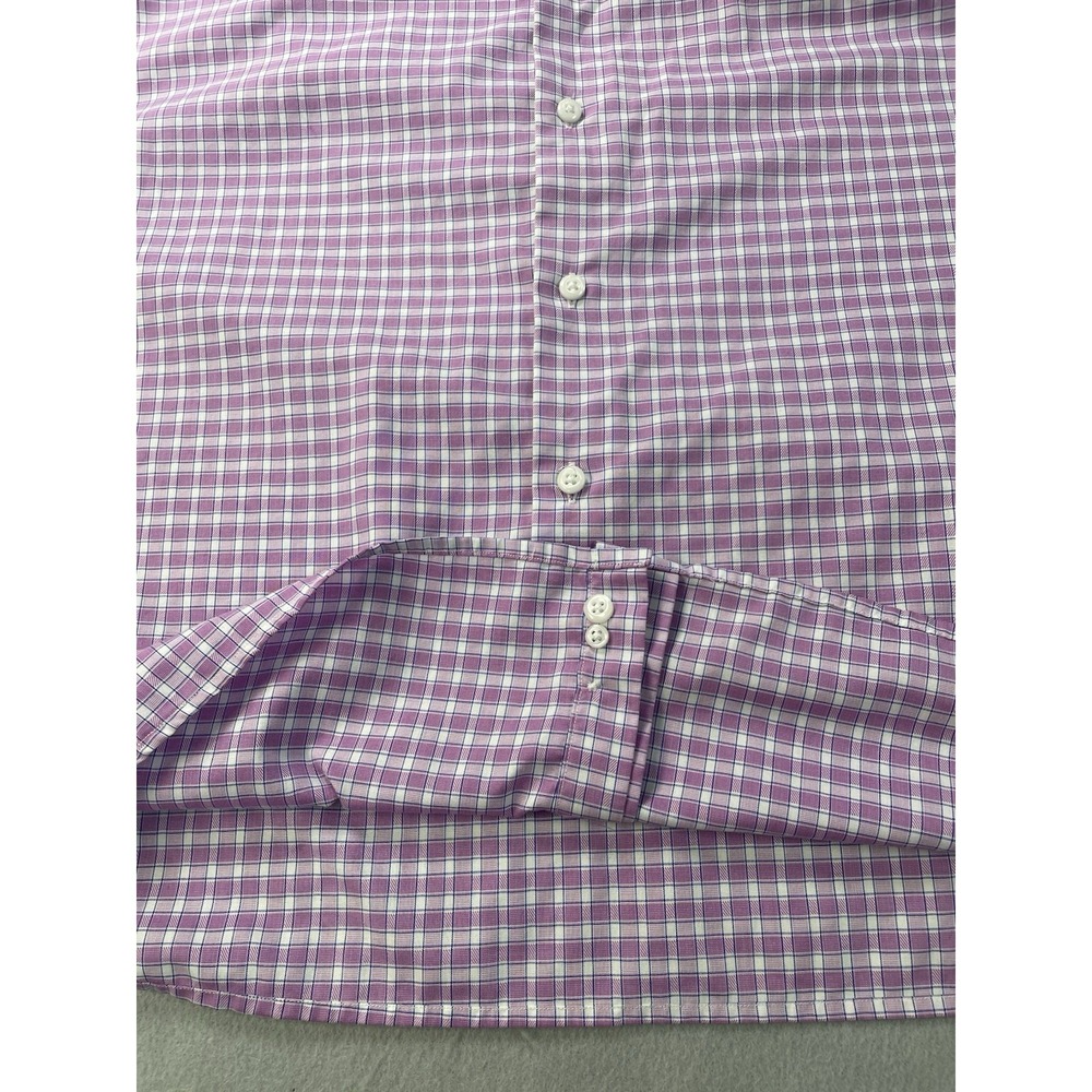 Oak Hill Premium Mens Gingham Non Iron Button Down Shirt 18 36/37 T - Picture 4 of 16